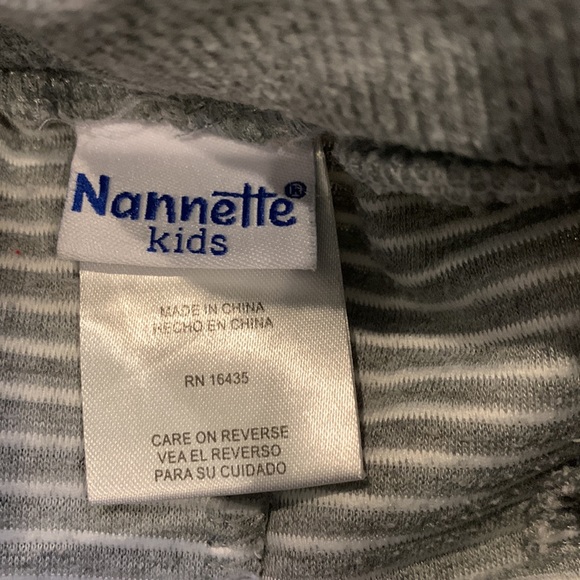 Nannette Kids Matching Hoodie and Sweatpants Set in Gray/Red Size 18M - Picture 7 of 9